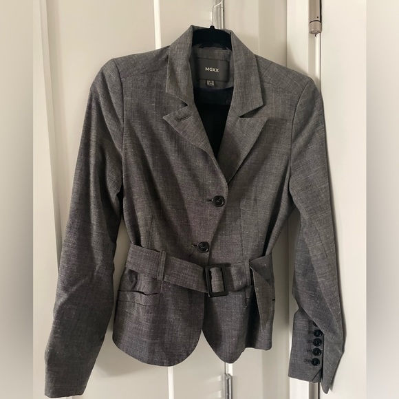 Ladies Mexx grey suit jacket w belt - Picture 6 of 6